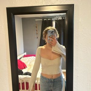 urban outfitters long sleeve low rise shirt.